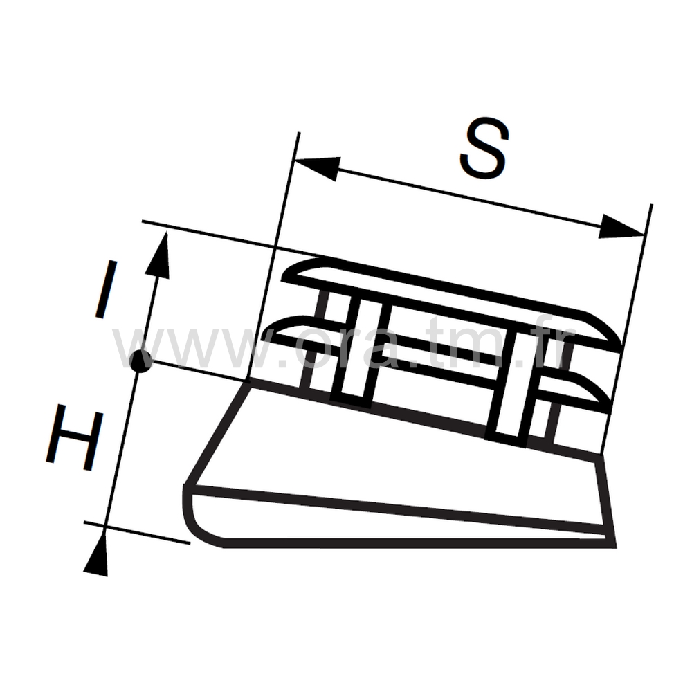 EIO - EMBOUT INCLINE A AILETTES - TUBE MEPLAT CHANTS RONDS